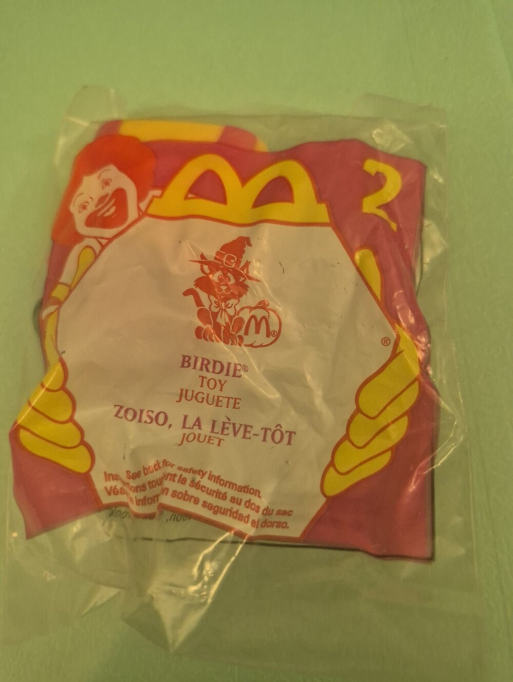 McDonald's Pink and Yellow Birdie Happy Meal Toy in Sealed Bag